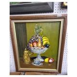 Framed Still Life Oil Painting