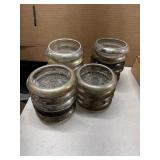 21 Glass Coasters with Sterling Rims