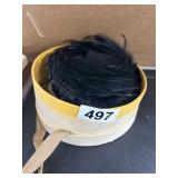 Black Feather Hat Ornaments