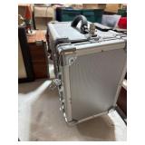 Silver Aluminum Rolling Storage Case