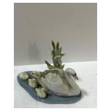 Lladro Swan Figurine With Ducklings, 7"