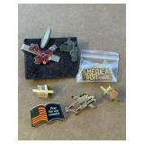 Patriotic and Airplane Pins