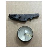 Rusty Iron Tool Fragment With Compass
