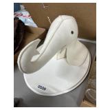 White Faux Taxidermy Elephant Bust