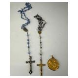 Rosaries and Religious Pendant Lot