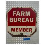 14" Farm Bureau Member Metal Sign
