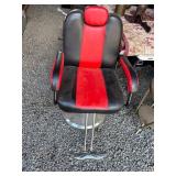 Black and Red Barber Chair