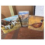 Three-Piece Animal Artwork Lot