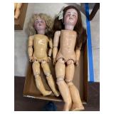 Two Vintage Articulated Dolls
