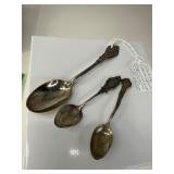 Three Sterling Silver Spoons