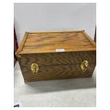 Wooden Box with Brass Accents