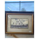 Framed Artwork Attributed to Andrew Wyeth