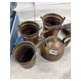 4-Piece Copper Lot with Portugal Mark