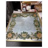 30x30 Heavy Mirror with Floral Design