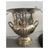 Two-Handled Silver-Toned Vase