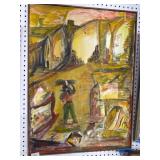 Abstract Painting on Canvas, 22×30