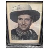 Framed Gene Autry Signed Photo