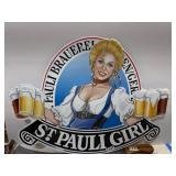 30-Inch St. Pauli Girl Metal Beer Sign