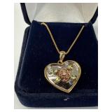 Danbury Mint Peridot Heart Pendant