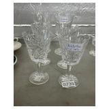 Six Waterford Crystal Glasses