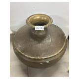 Engraved Brass Vessel With Decorative Motif