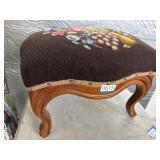 Vintage Embroidered Stool 16×13