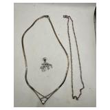 Sterling Necklaces with Moose Charm