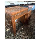 5 Carved Wood Nesting Tables