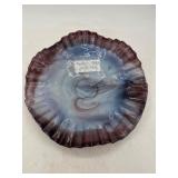 Davidson 1890s Purple Slag Glass Bowl