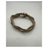 Silver Braided Mesh Bracelet With Clasp