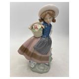 Lladro Figurine of a Girl With Basket