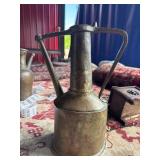 Brass Pitcher with Handle, 12 Inches Tall