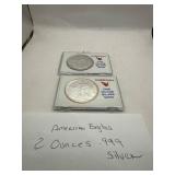 Two American Eagle Silver Coins