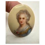 Hand-Painted Porcelain Portrait Plaque