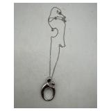 Tested 14K White Gold Chain with Pendant