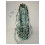 Signed Sterling 5-Strand Necklace