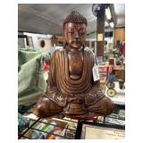 Solid One-Piece Carved Buddha Statue