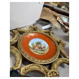 Porcelain Plaque With Ornate Gilded Frame