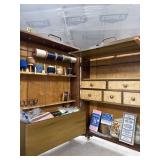 Wooden Sewing Cabinet with Accessories