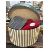 Hats in Striped Hat Box