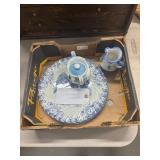 3 Ceramic Plates, Teapot, and Pitcher