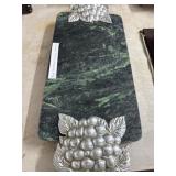 Marble Cutting Board with Grape Accent