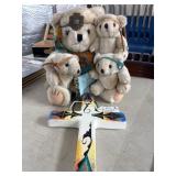 Southwest Style Teddy Bear Set and Cross