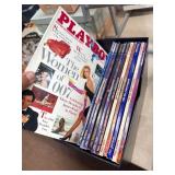 Vintage Playboy Magazines in Holder
