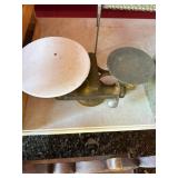 Brass Balance Scale with Weights