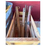 Wooden Crate with Worn Tools
