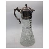 Crystal Pitcher with Silver-Plated Lid