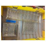 Georges Briard Gold-Patterned Glass Plates