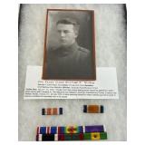 WWI Military Photo and Medal Display