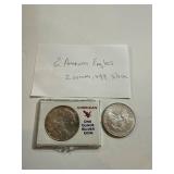 Two American Eagle Silver Coins
